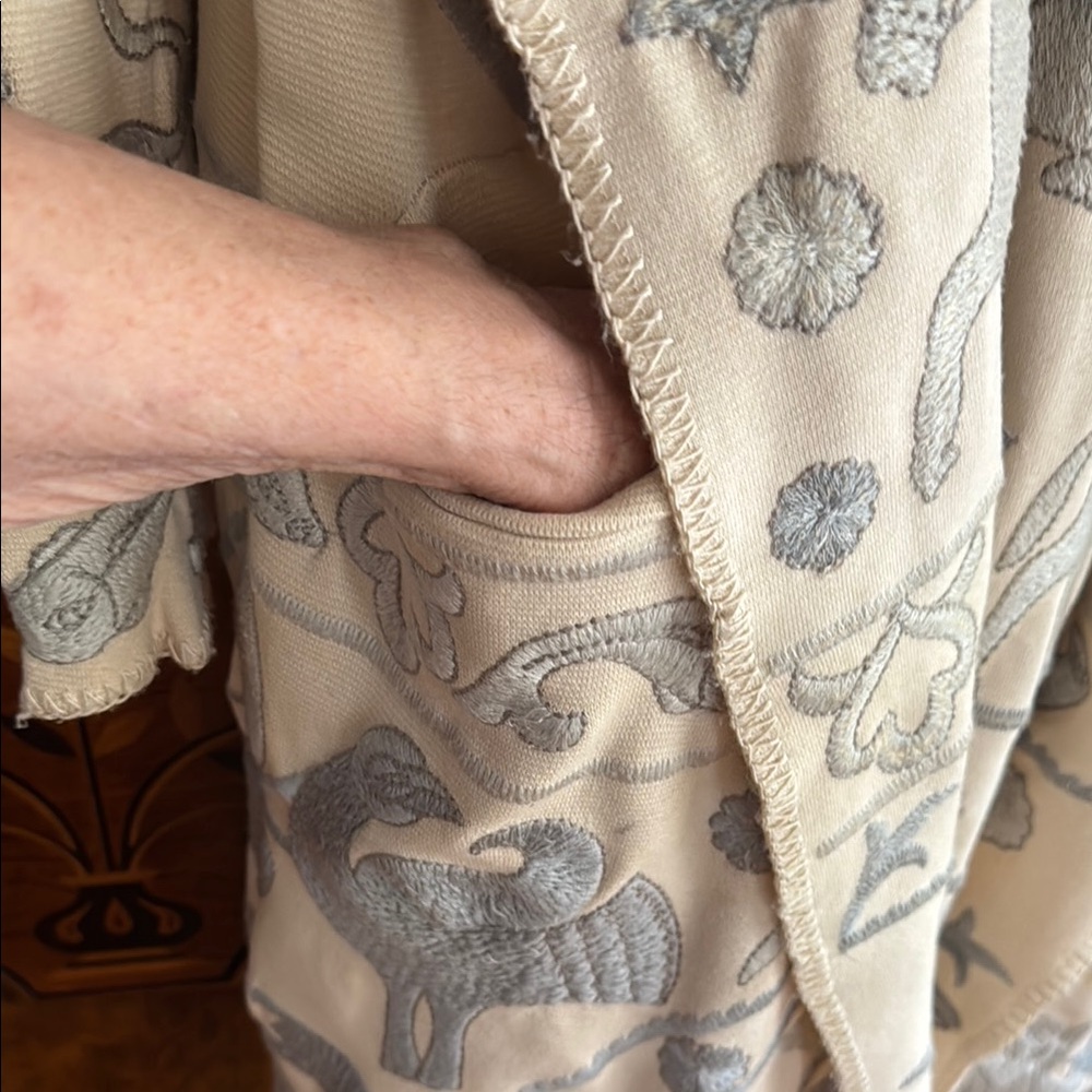 Johnny Was RARE Filone Embroidered Animal Patterned Cardigan Duster Coat - Picture 10 of 17